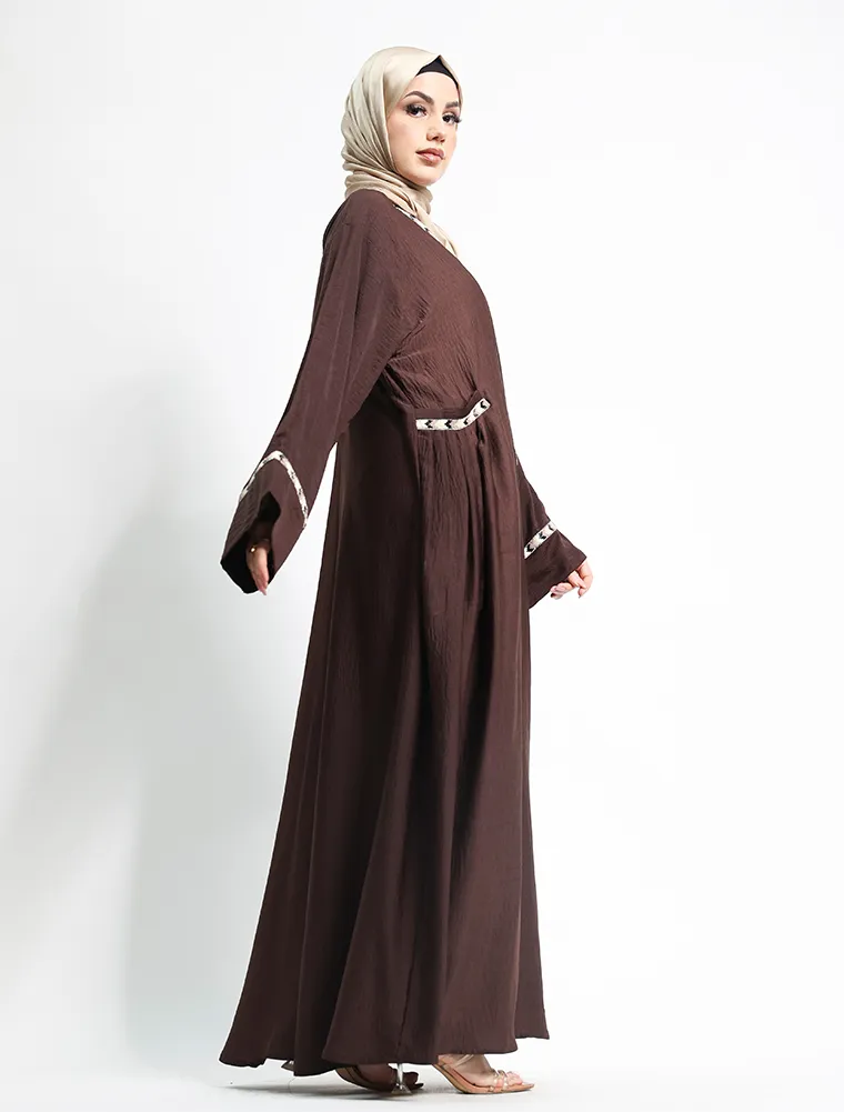 Brown Wajiha Abaya